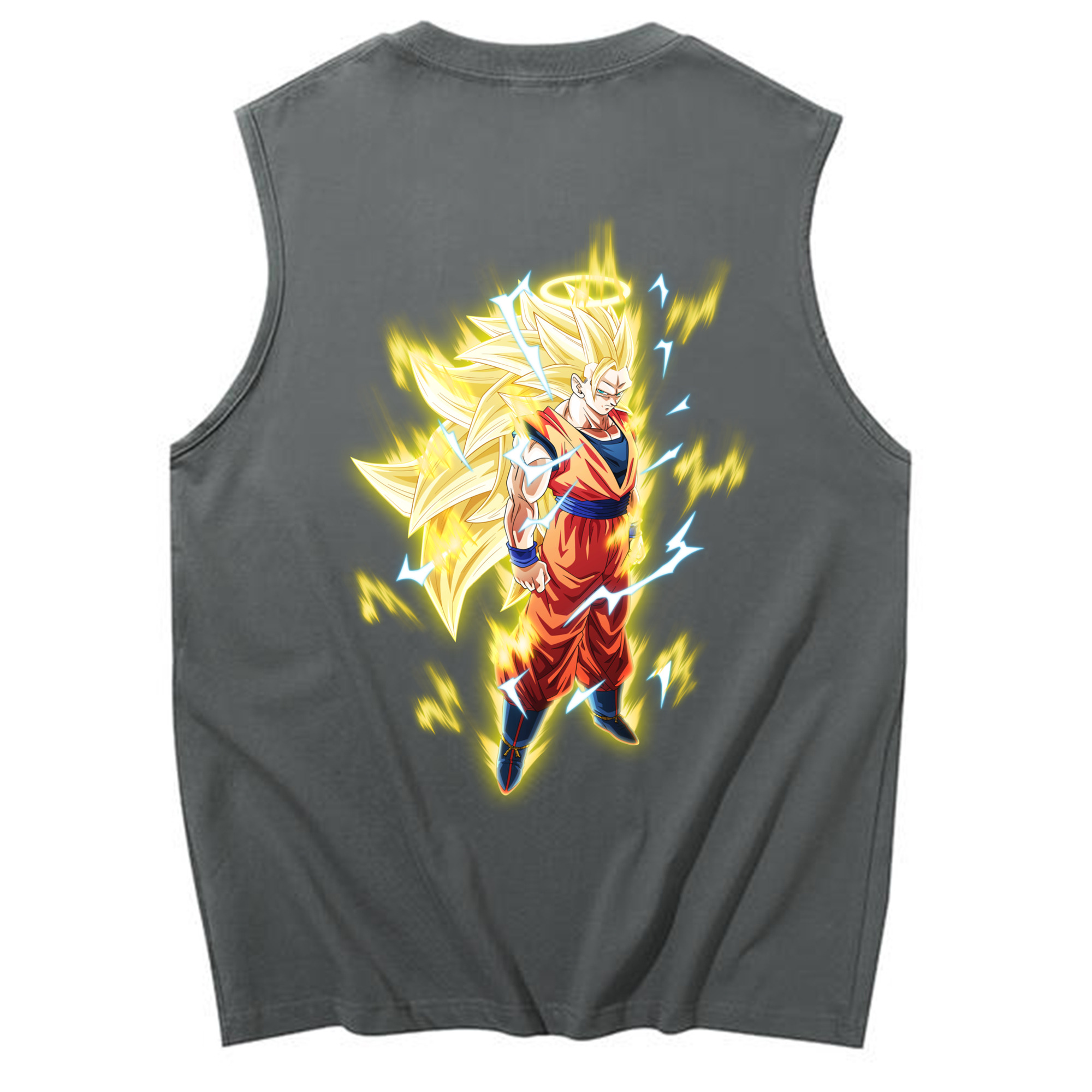 （画像用） ドラゴンボール 孫悟空（そん ごくう）Son Goku カカロット DRAGON BALL Kakarotto コットン100％タンクトップ（背面プリント）